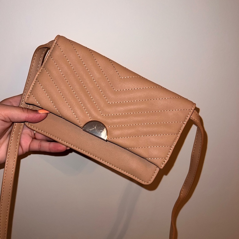 Small Tan crossbody bag from target